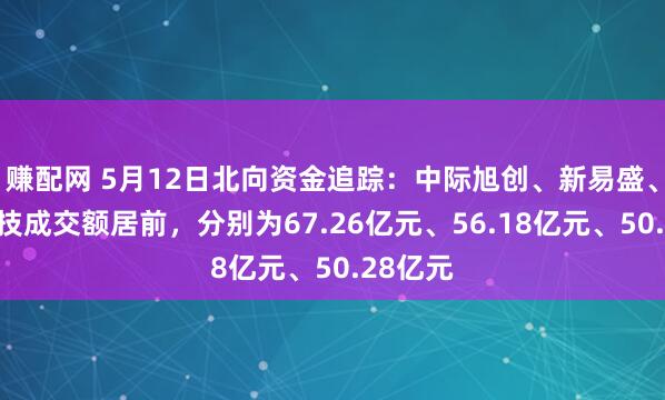 赚配网 5月12日北向资金追踪：中际旭创、新易盛、澜起科技成交额居前，分别为67.26亿元、56.18亿元、50.28亿元